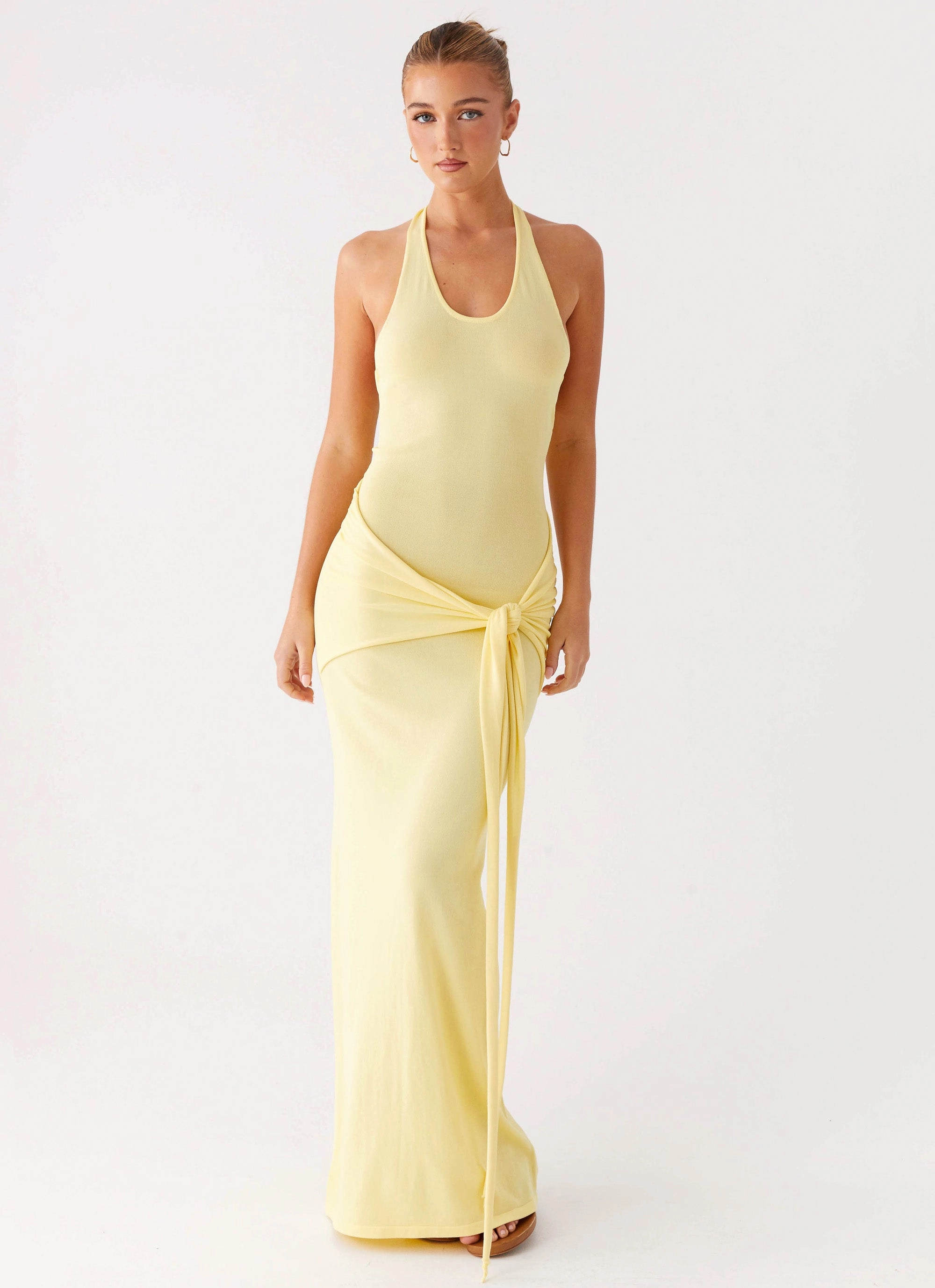 Pina Colada Knit Maxi Dress - Yellow
