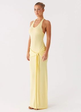 Pina Colada Knit Maxi Dress - Yellow Pina Colada Knit Maxi Dress - Yellow