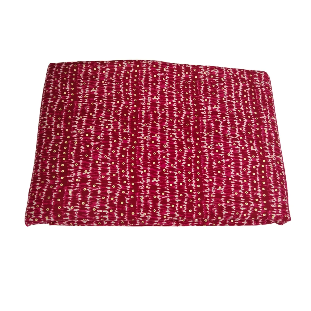 Pink Polka Dot Printed Rayon Fabric (Wholesale)