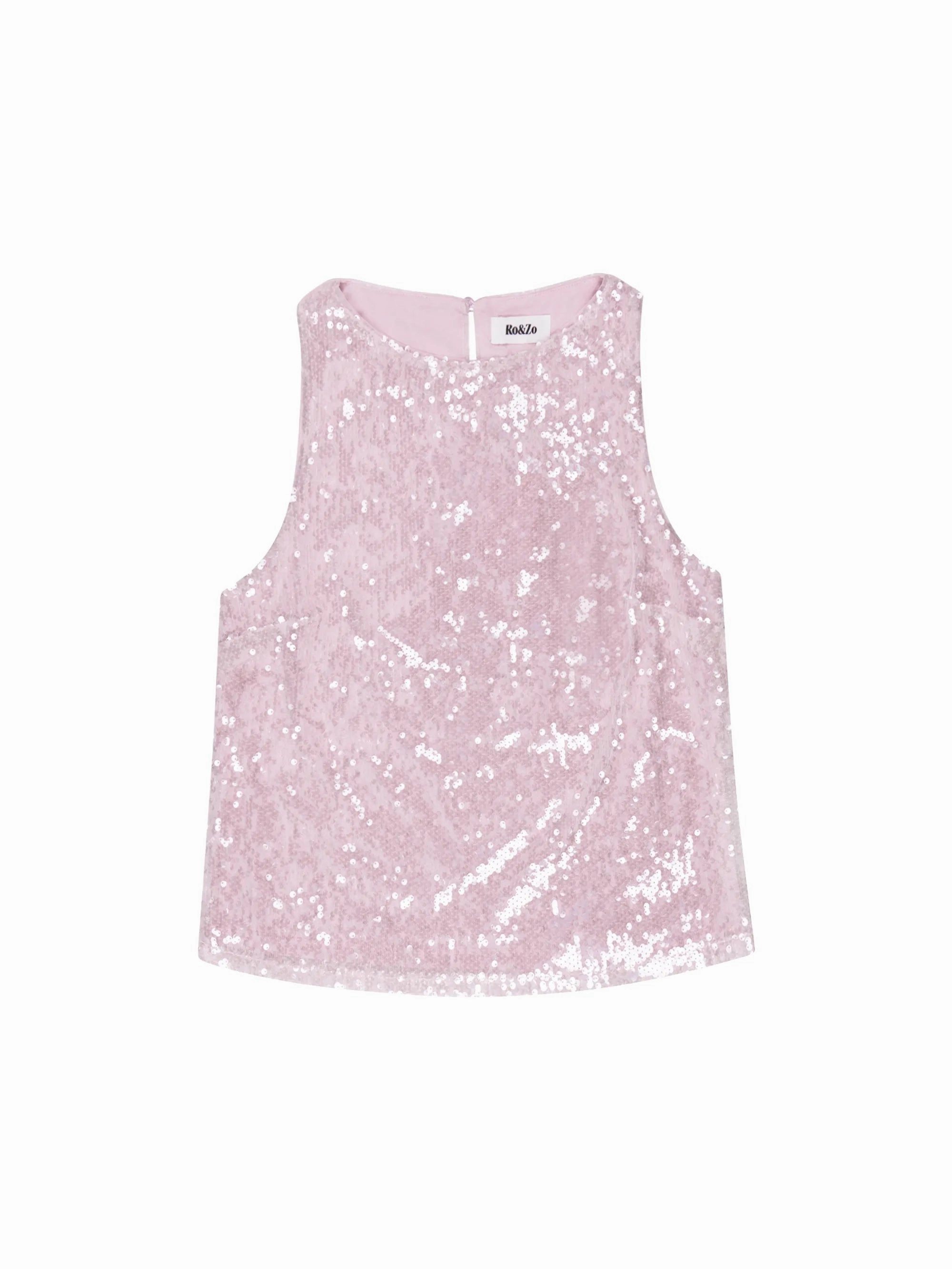 Pink Sequin Shell Top