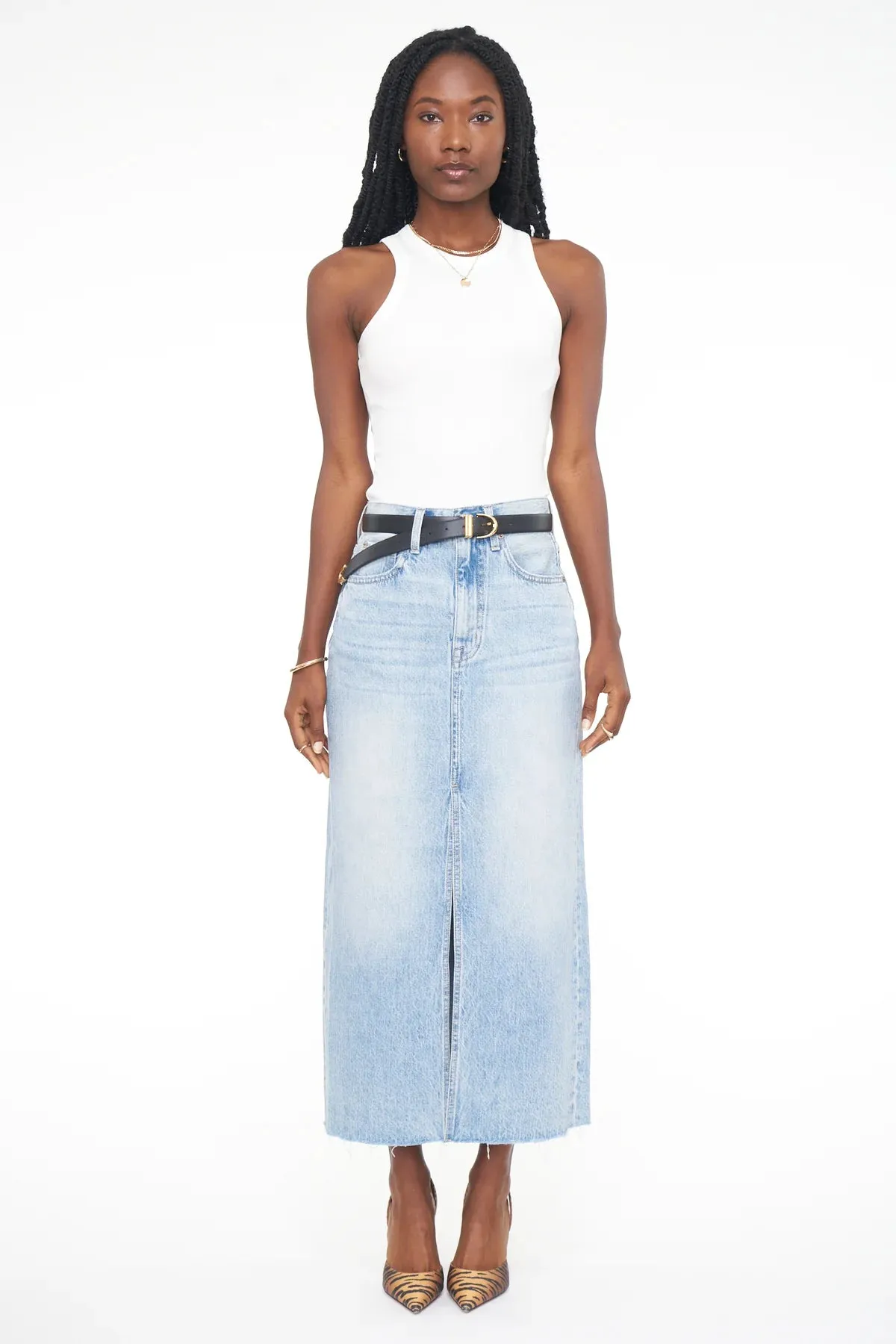 Pistola Alice Midi Denim Skirt - Brooklyn