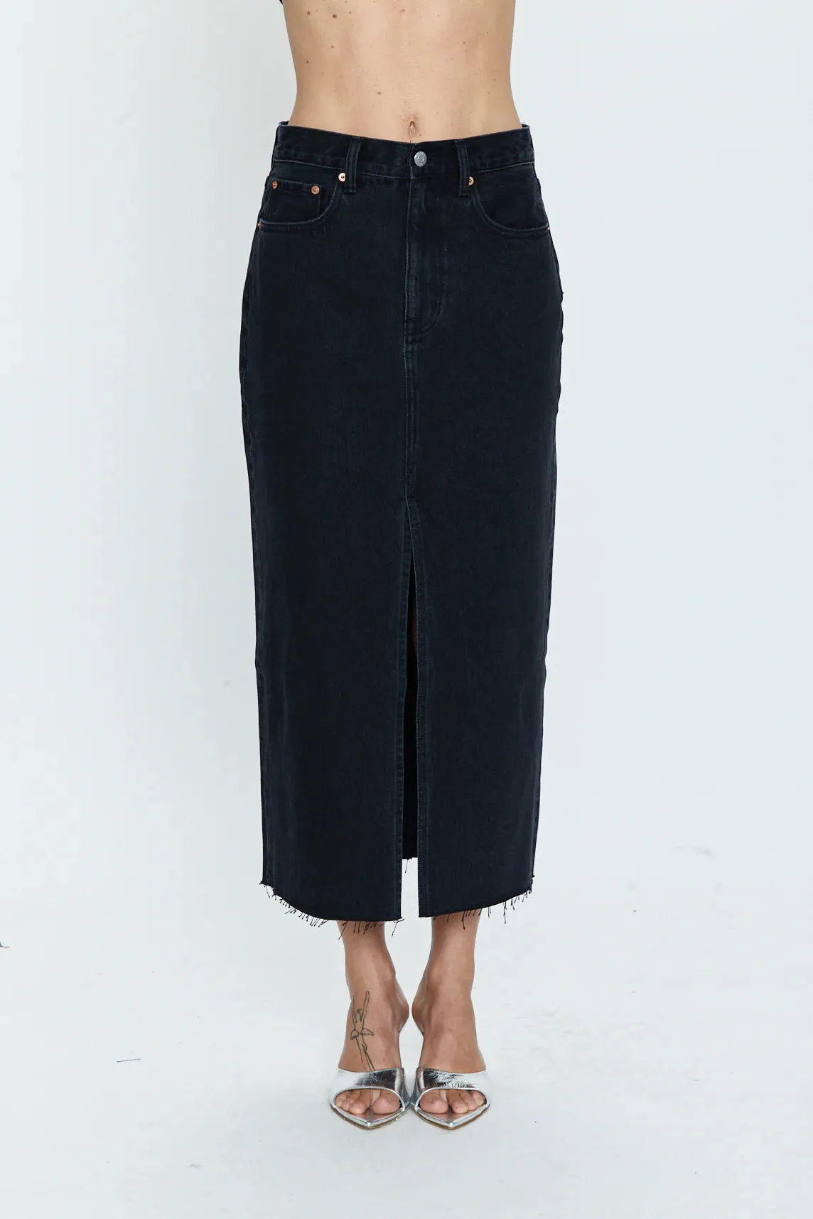 Pistola Alice Midi Denim Skirt - Underground