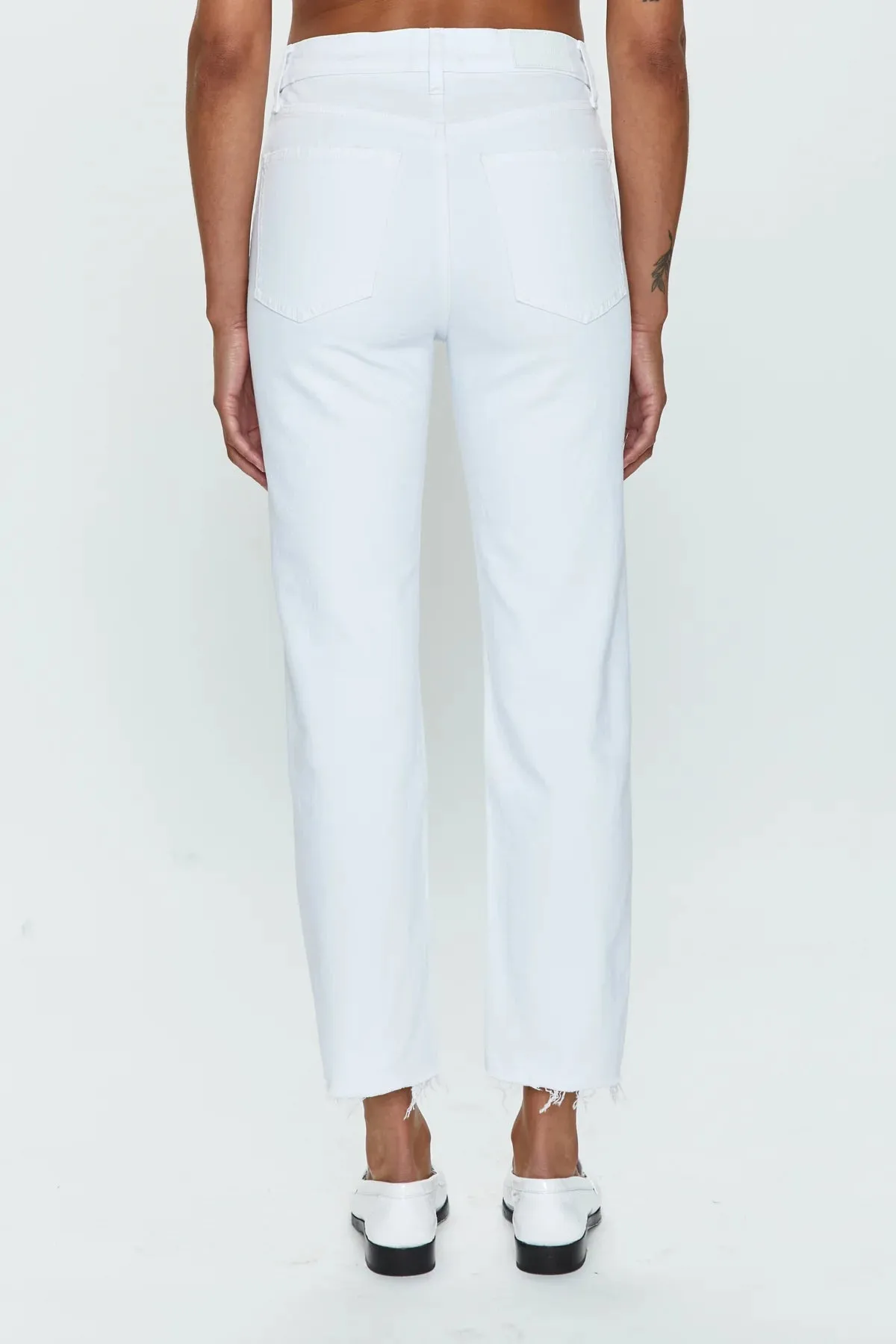 Pistola Charlie High Rise Straight Jeans - White Vintage