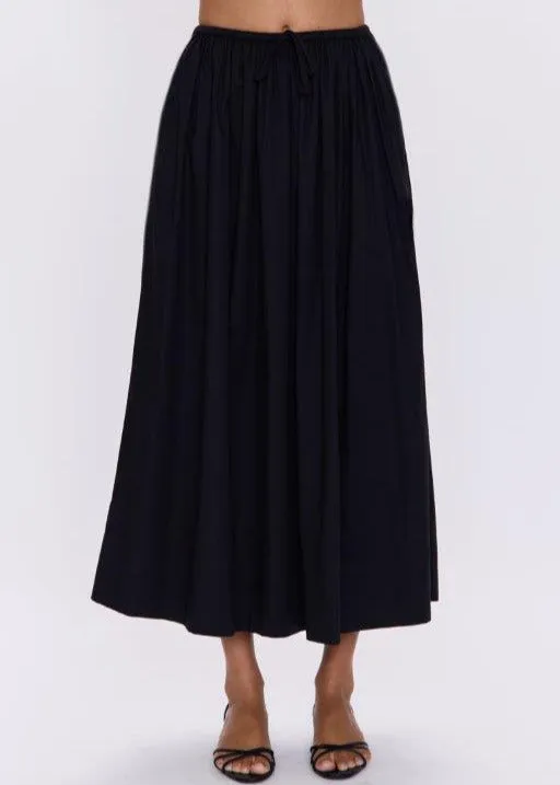 Pistola Noelle Poplin Maxi Skirt - Noir