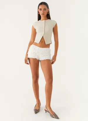 Pixie Bloomer Shorts - White Pixie Bloomer Shorts - White