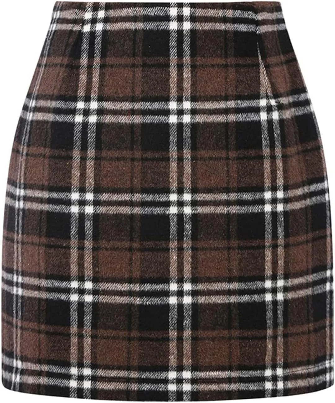 Plaid Skirts for Women High Waist Bodycon Pencil Skirt Wool A Line Stretch Mini Skirts Spring Skirts 2025 Trendy
