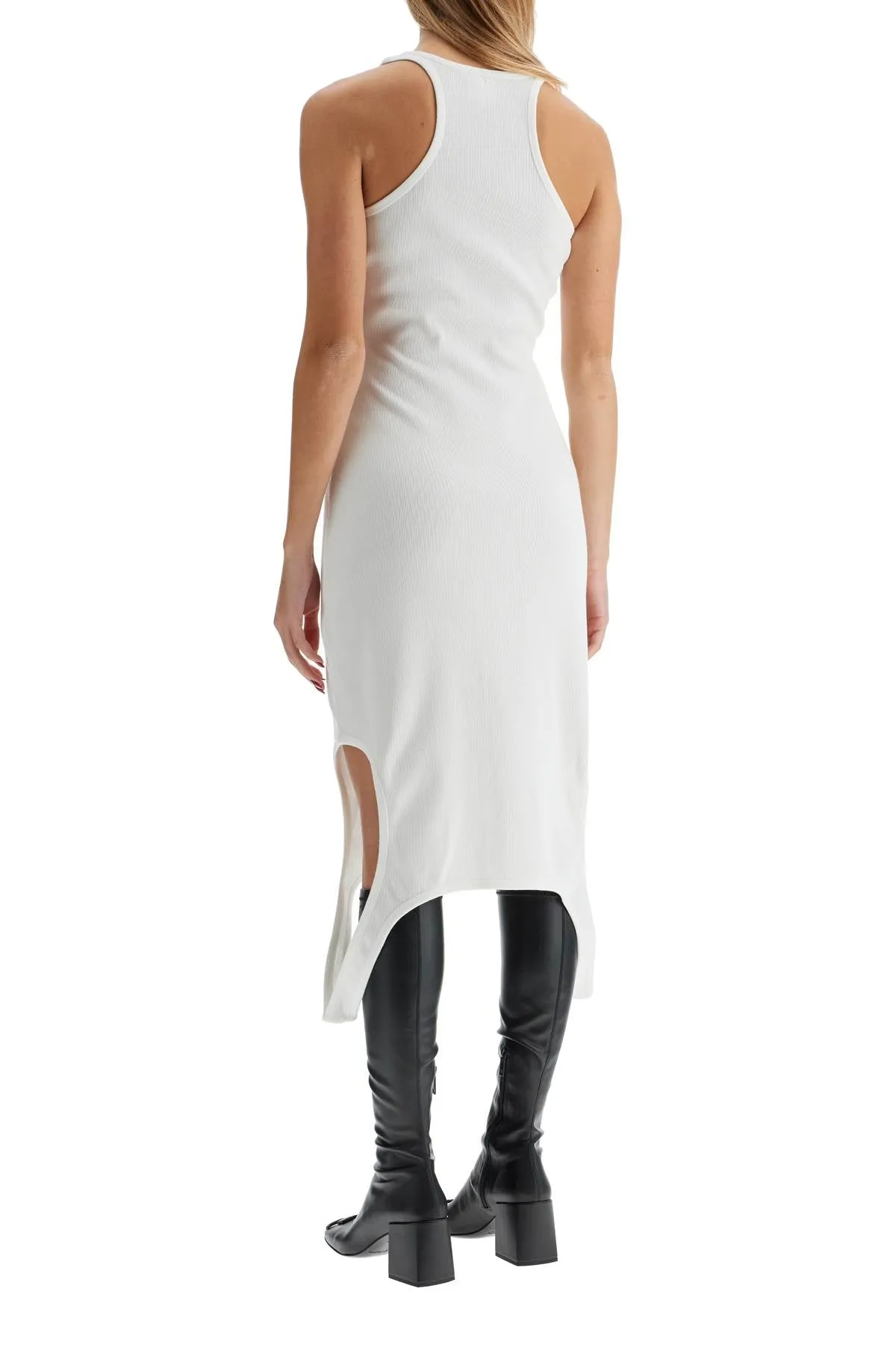 pleat dress with midi length 424MRO514FI0001 HERITAGE WHITE