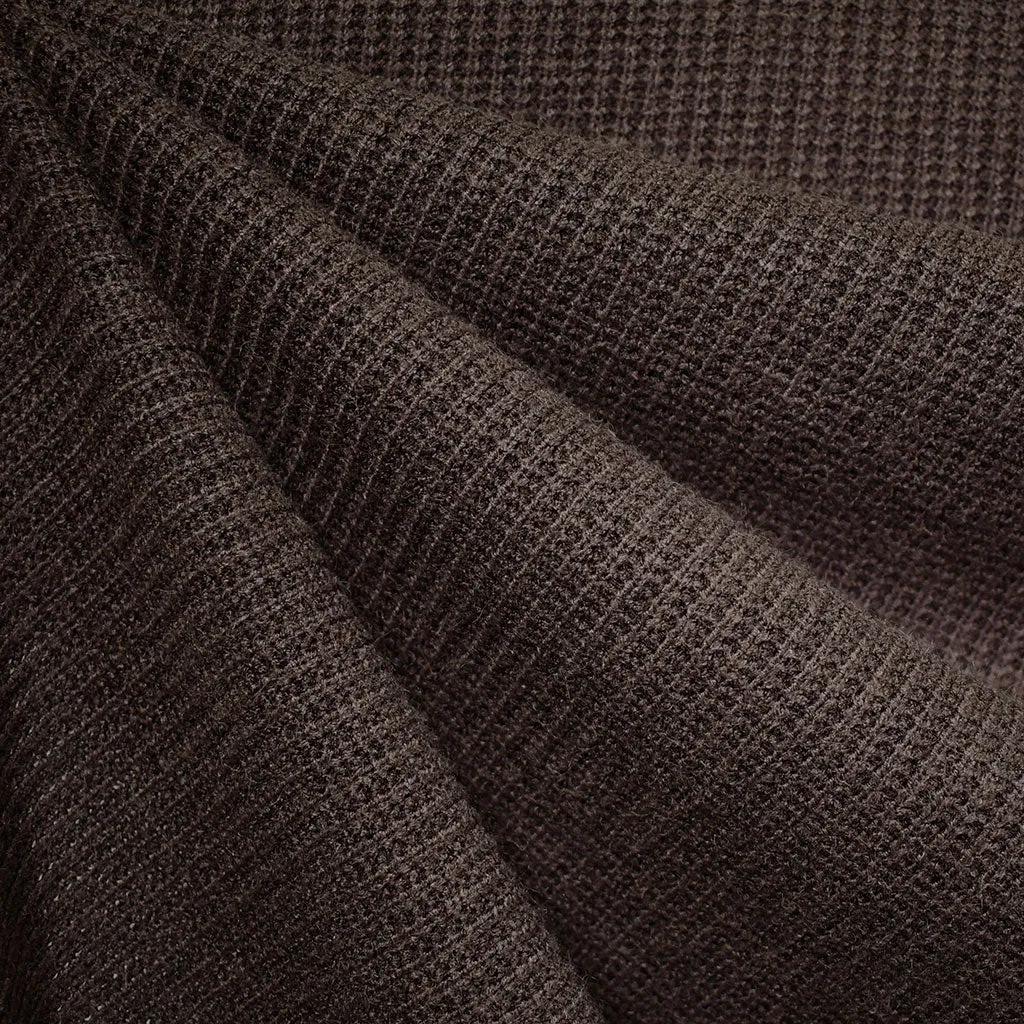 Plush Stitch Texture Sweater Knit Chocolate