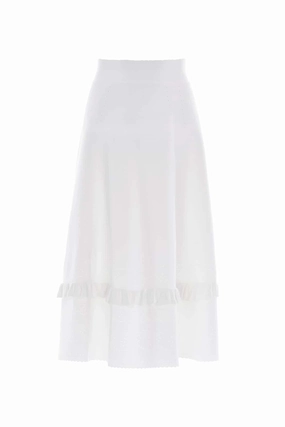 Pointelle Trim Knit Skirt Pointelle Trim Knit Skirt