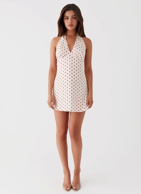 Polka Face Mini Dress - Red Polka Dot Polka Face Mini Dress - Red Polka Dot