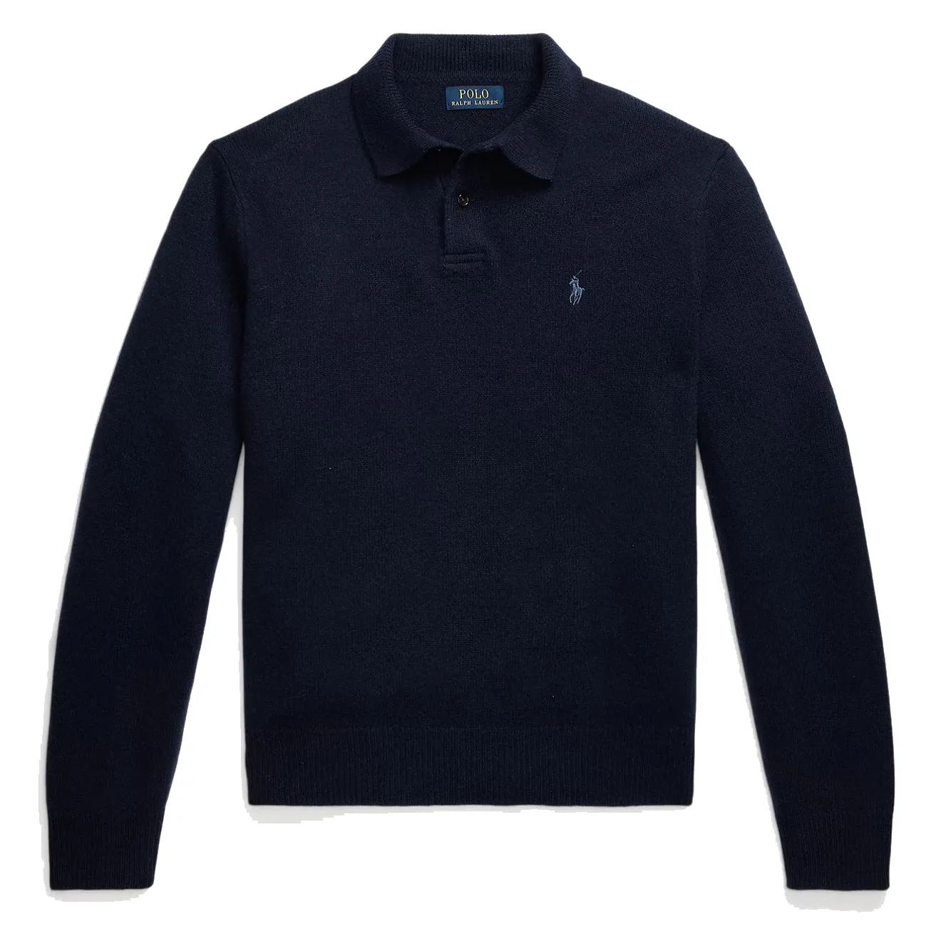 Polo Ralph Lauren Wool-Cashmere Polo-Collar Jumper Hunter Navy