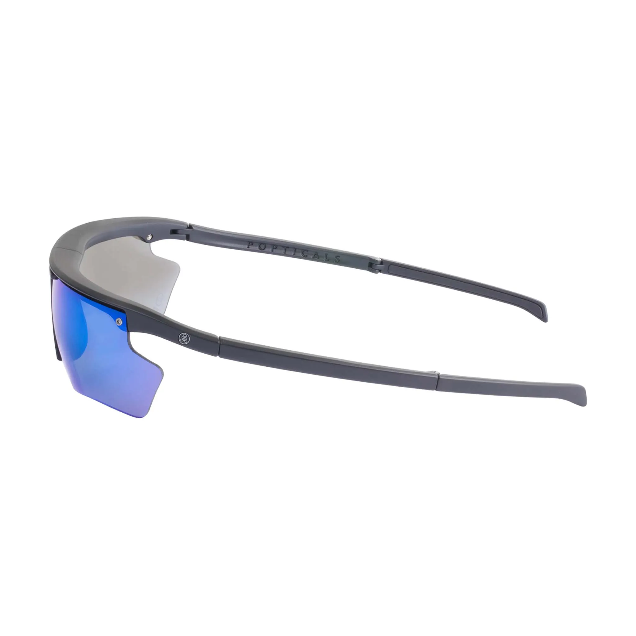 POPEDGE | Polarized, Matte Black, Blue Mirror, Small