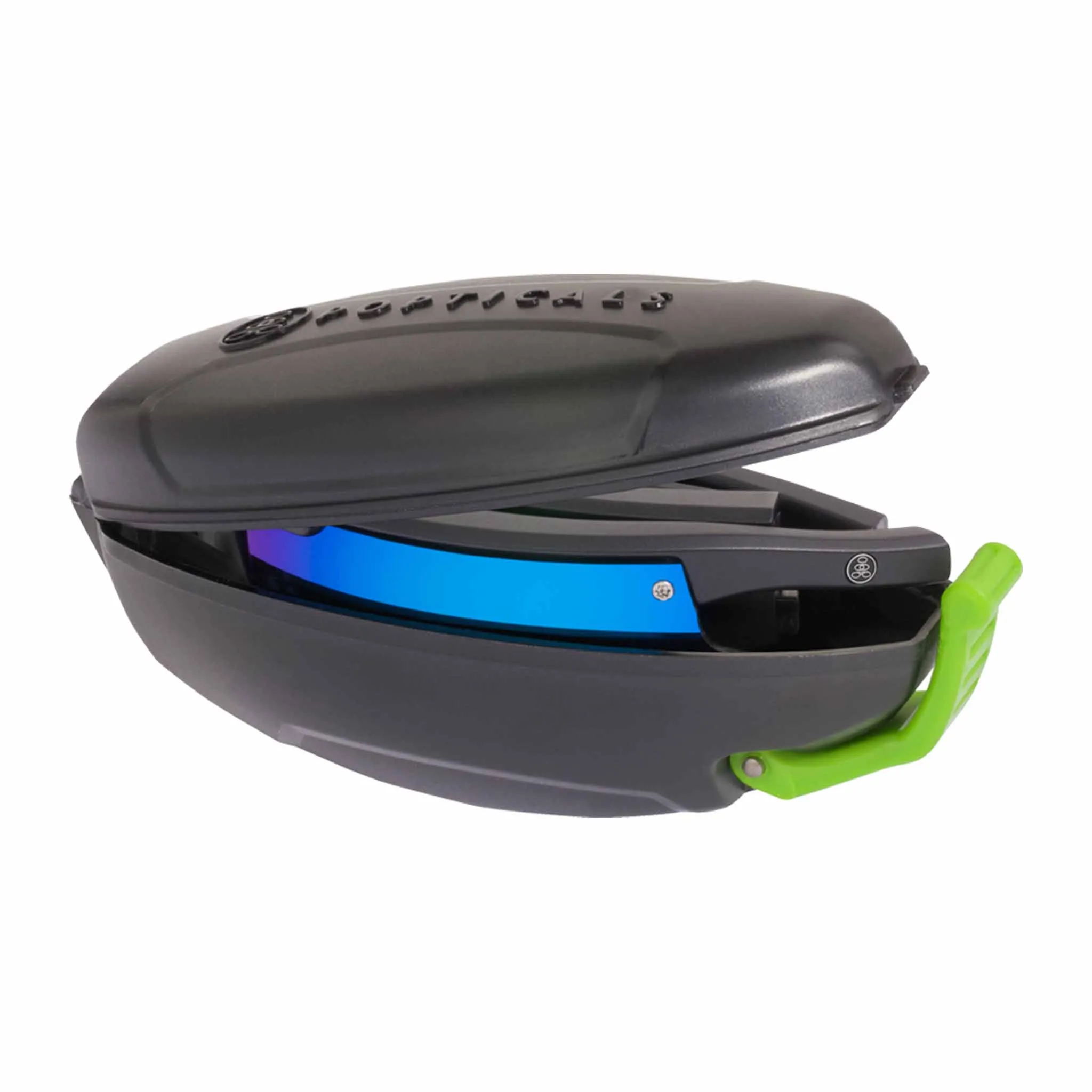POPEDGE | Polarized, Matte Black, Blue Mirror, Small