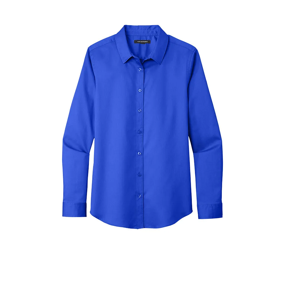Port Authority® Women's Long Sleeve SuperPro React ™ Twill Shirt - True Royal