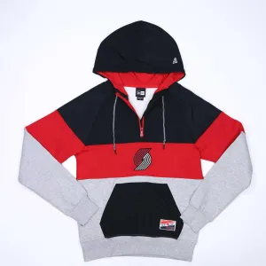 Portland Trail Blazers New Era Logo Quarterzip Hoodie