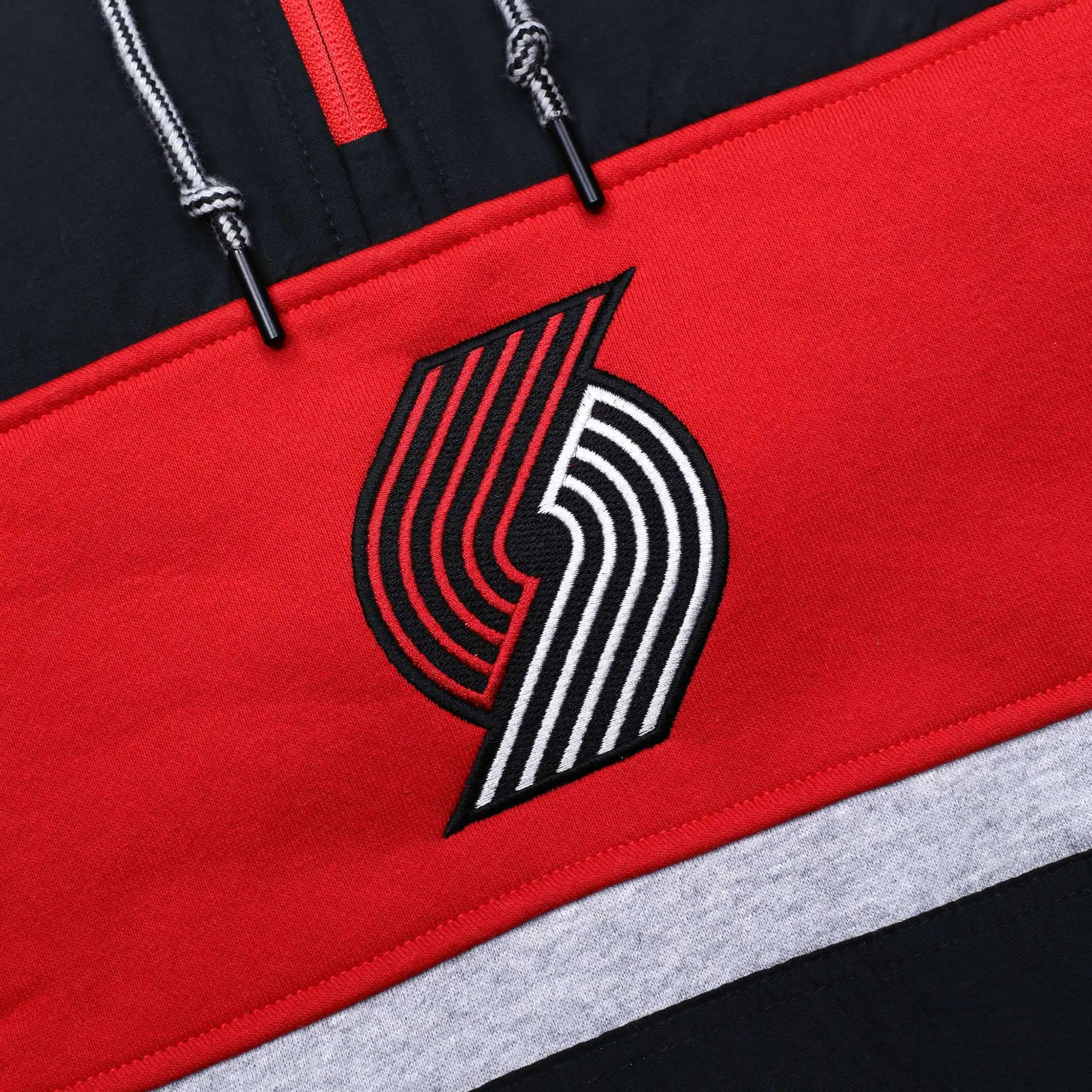 Portland Trail Blazers New Era Logo Quarterzip Hoodie