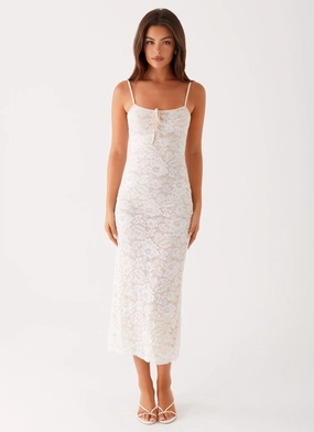 Postcards Lace Midi Dress - Ivory Postcards Lace Midi Dress - Ivory