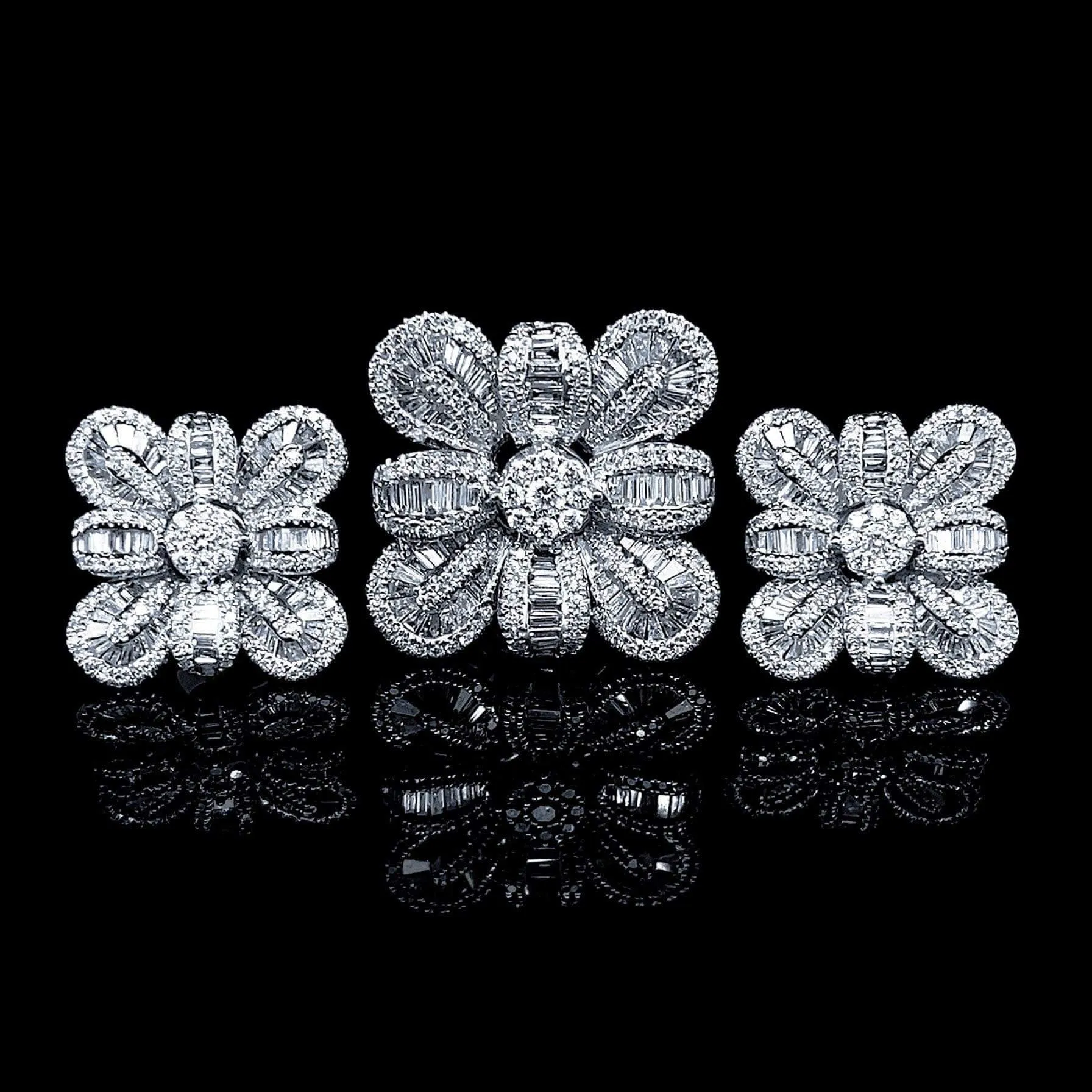 PREORDER | Floral Blossom Statement Diamond Jewelry Set 14kt