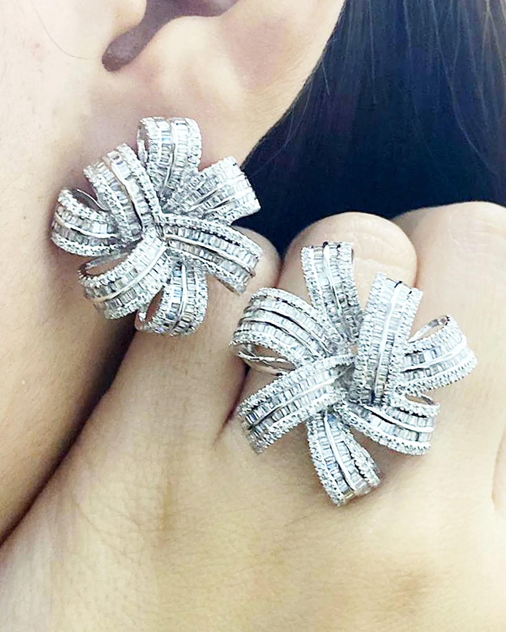 PREORDER | Floral Crossover Statement Diamond Jewelry Set 14kt