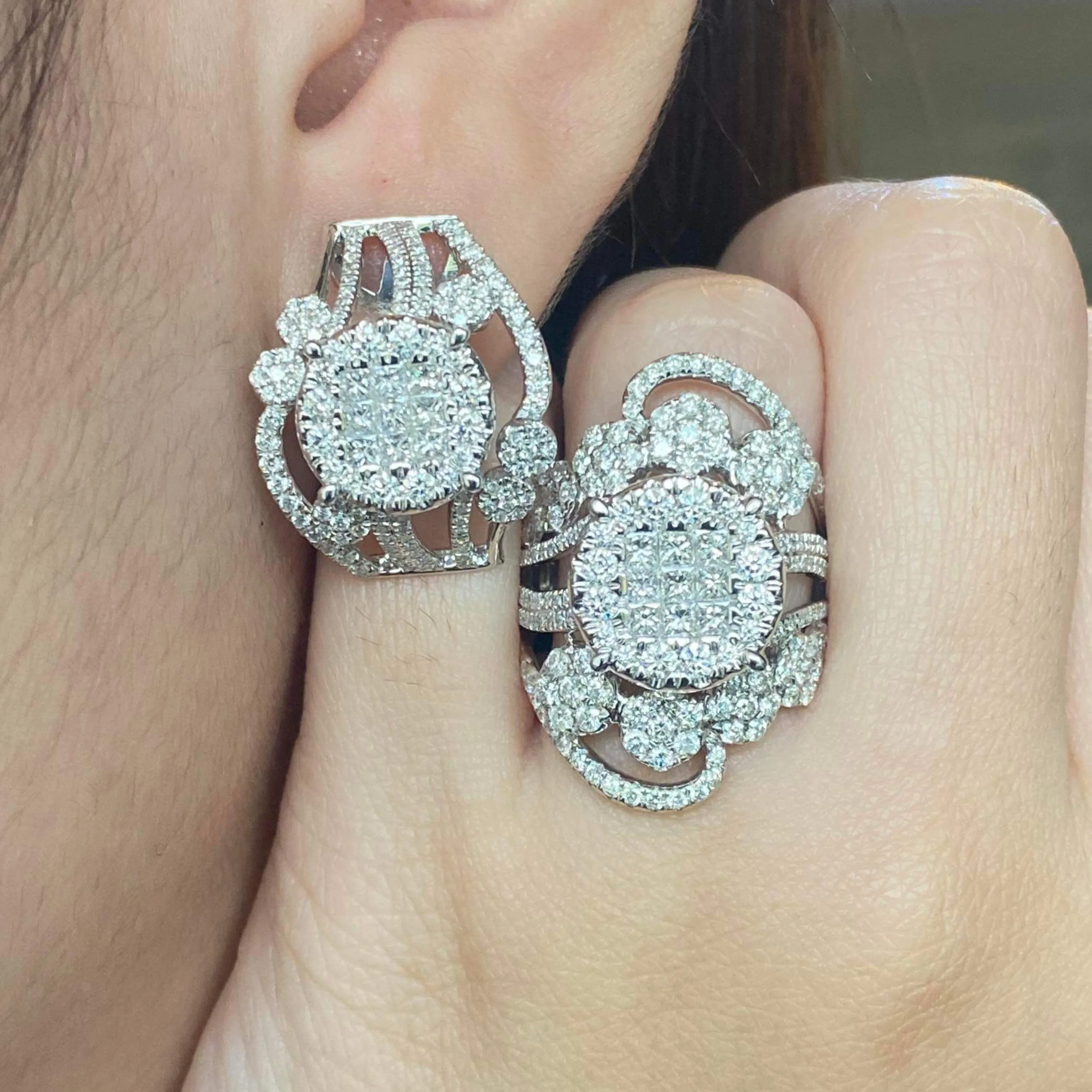 PREORDER | Invisible Setting Statement Diamond Jewelry Set 14kt