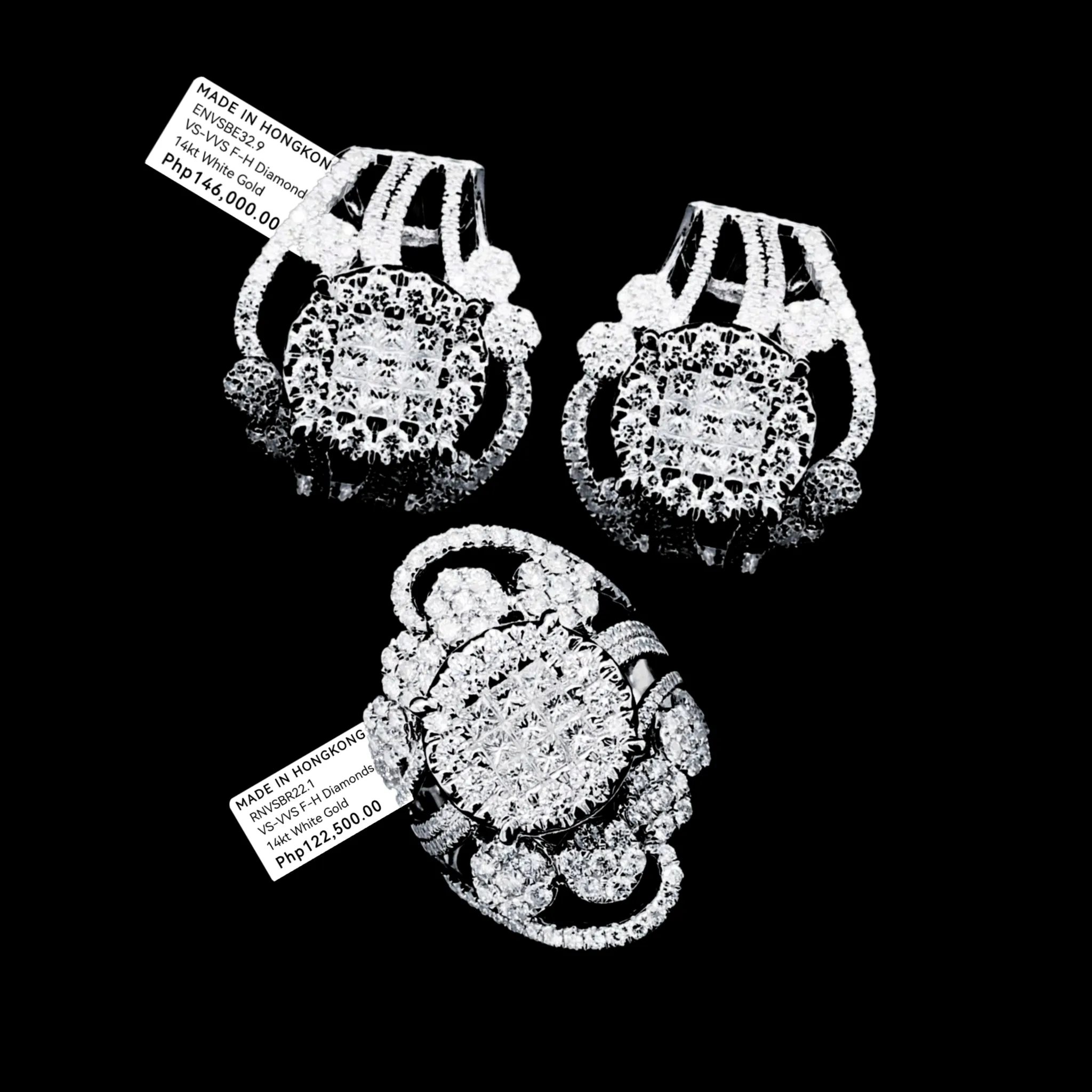 PREORDER | Invisible Setting Statement Diamond Jewelry Set 14kt