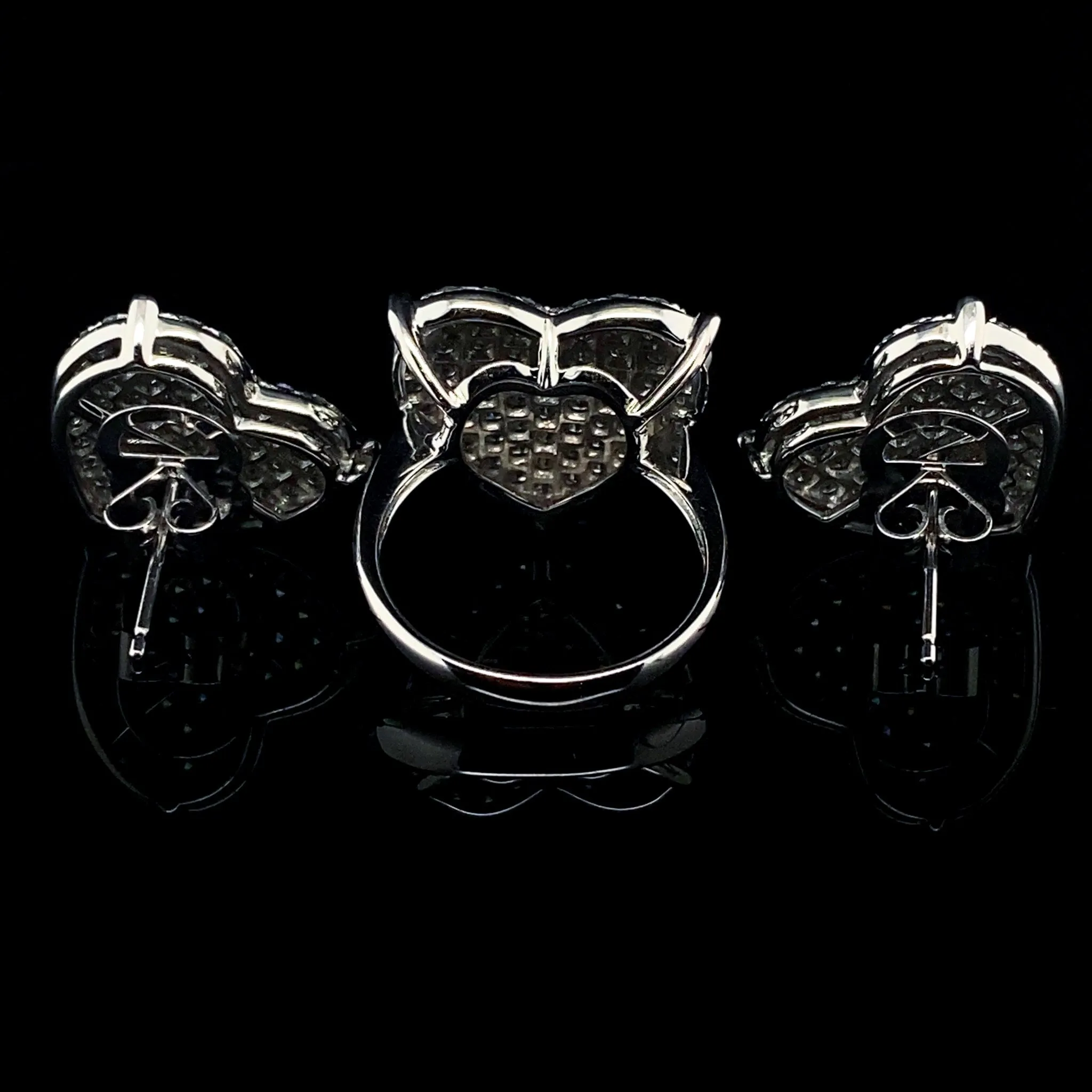 PREORDER | Large Heart Statement Diamond Jewelry Set 14kt