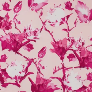 Printed Stretch Sateen - SANDY - 007 - Fuschia