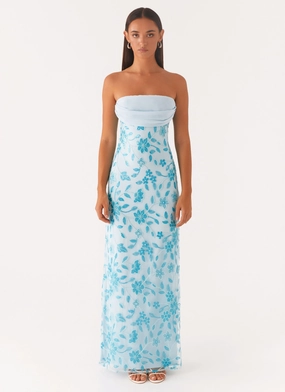Prism Beaded Maxi Dress - Blue Prism Beaded Maxi Dress - Blue