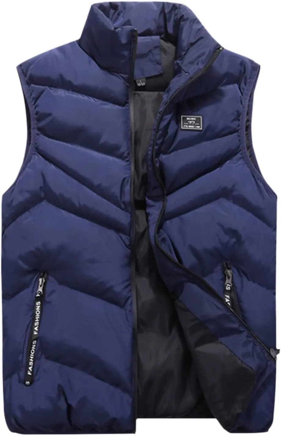 Puffer Vest Men, Men's Winter Warm Down Coats Vest Fashion Outdoor Waterproof Jacket Puffer Coats Vest Outerwear