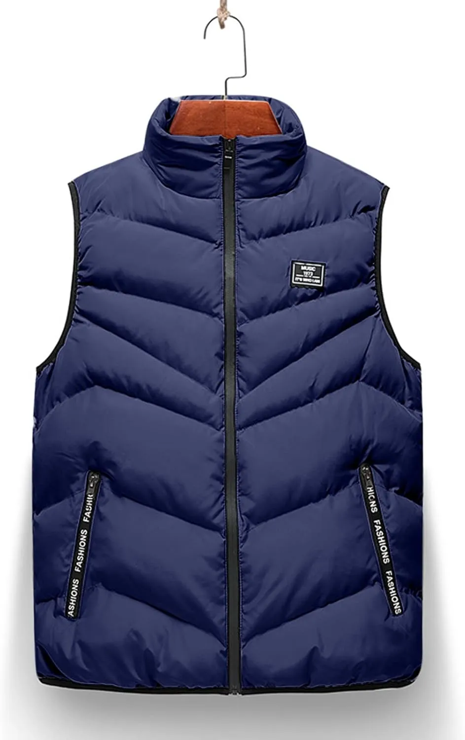 Puffer Vest Men, Men's Winter Warm Down Coats Vest Fashion Outdoor Waterproof Jacket Puffer Coats Vest Outerwear