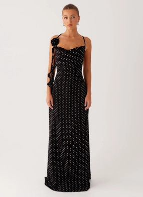 Purely Maxi Dress - Black Polka Dot Purely Maxi Dress - Black Polka Dot