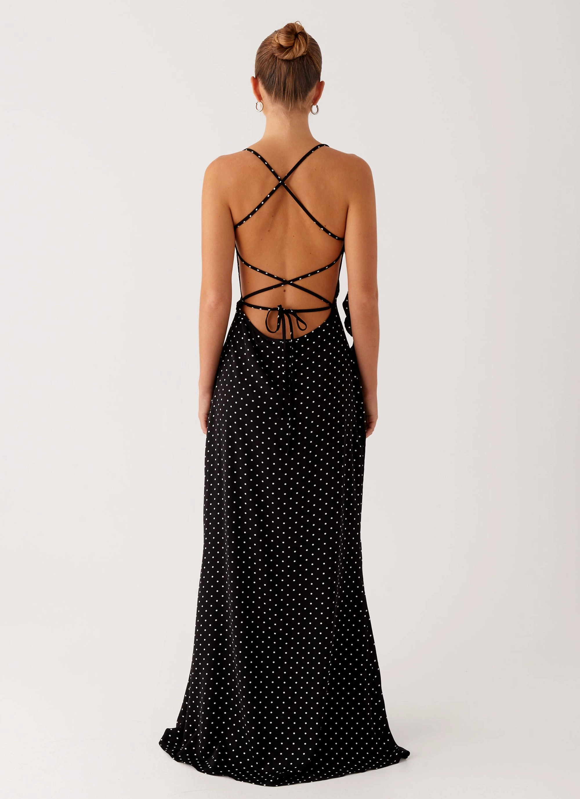 Purely Maxi Dress - Black Polka Dot