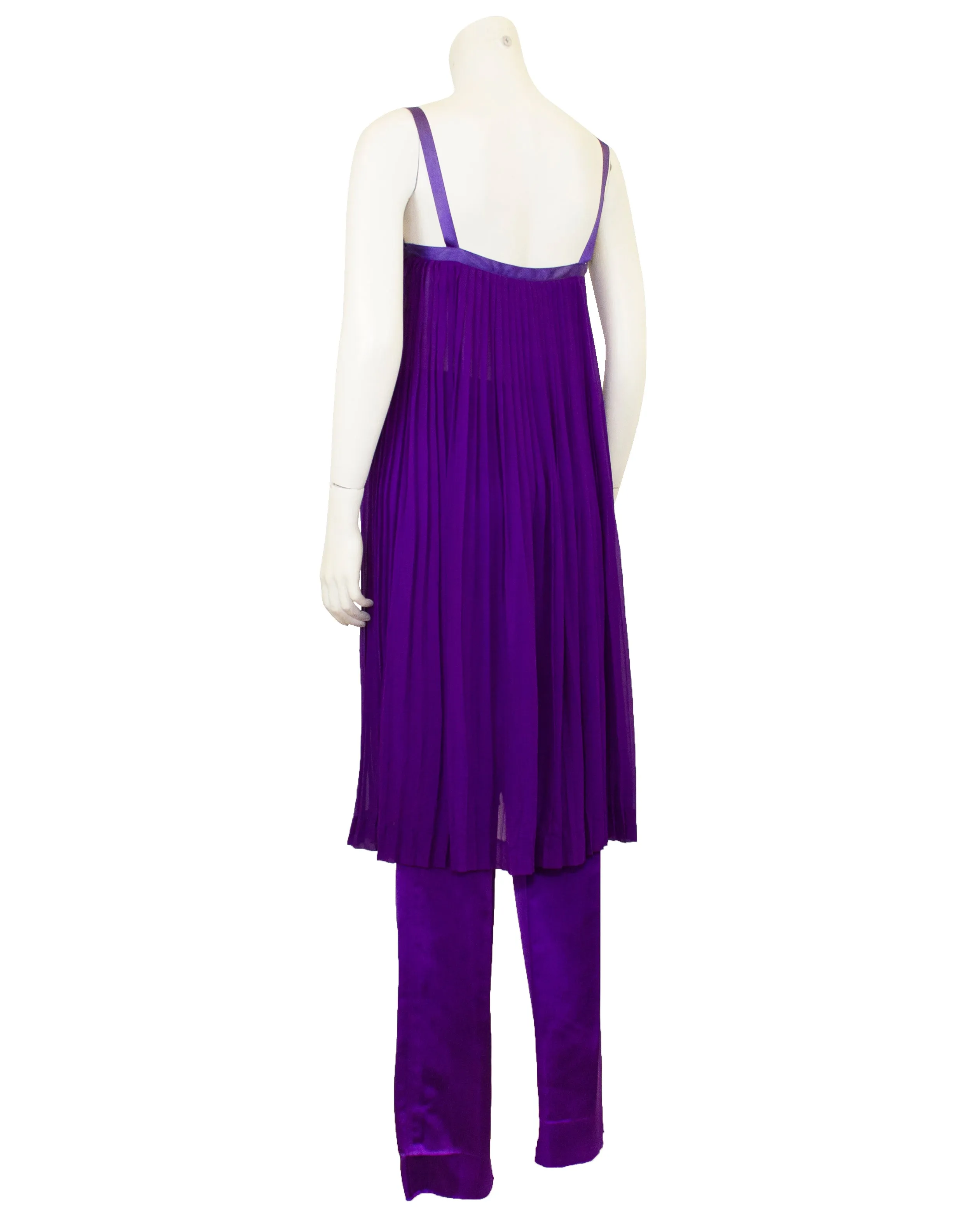 Purple Pleated and Silk Ensemble
