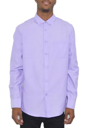 Purple Signature Long Sleeve Button Down Shirt