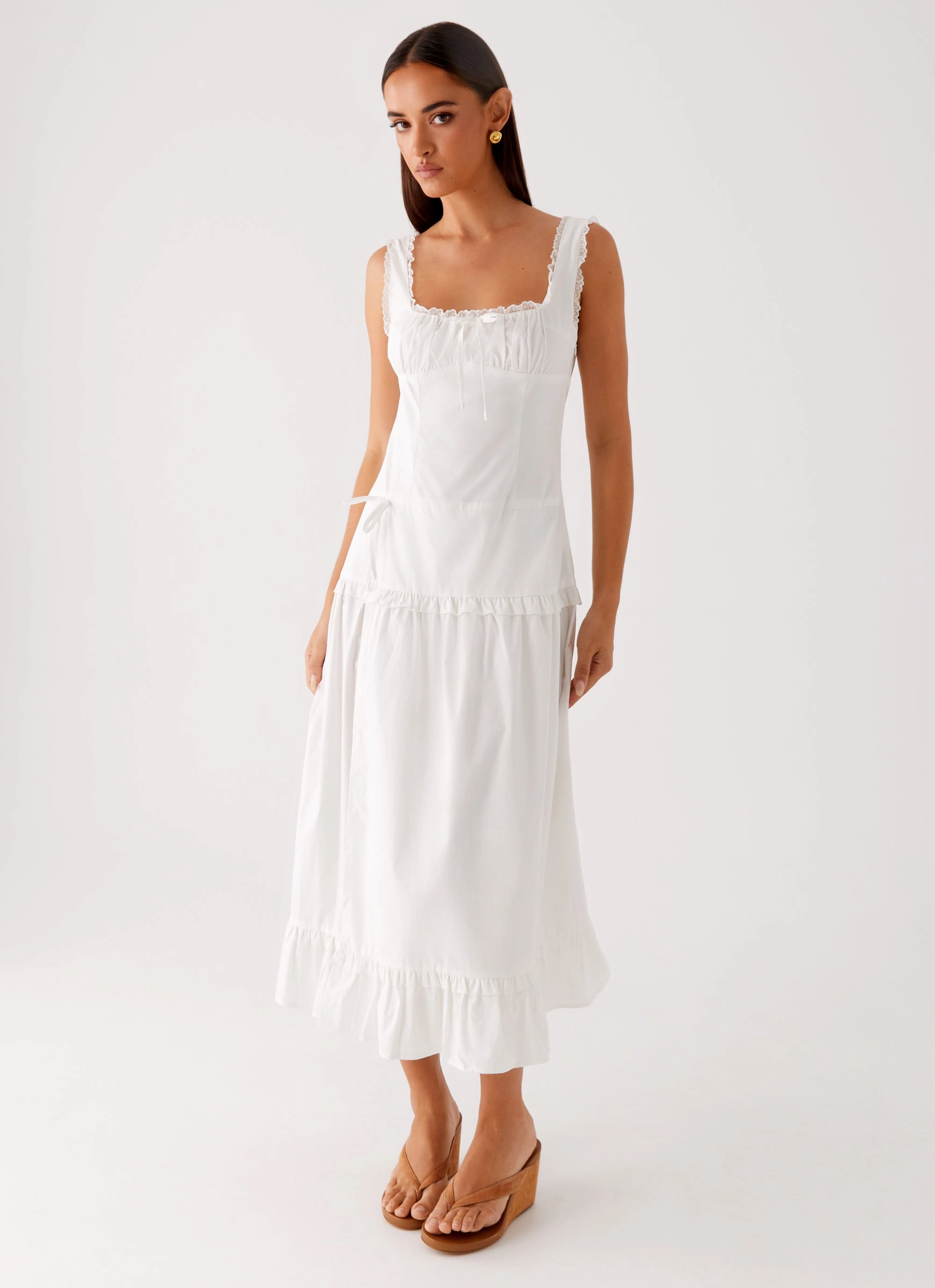 Quinn Midi Dress - White