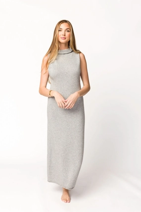 Quinn Turtleneck Maxi Dress in Heather Grey *Final-Sale* Quinn Turtleneck Maxi Dress in Heather Grey *Final-Sale*