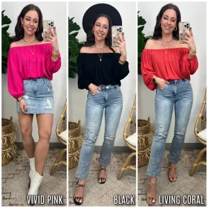 Quita Off Shoulder Balloon Sleeve Top - FINAL SALE