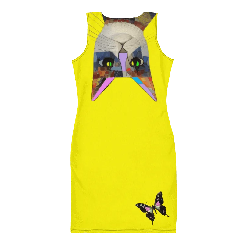 "Cat Lovers" Collection - Designer Cat Face Mini Dress
