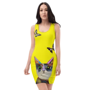 "Cat Lovers" Collection - Designer Cat Face Mini Dress