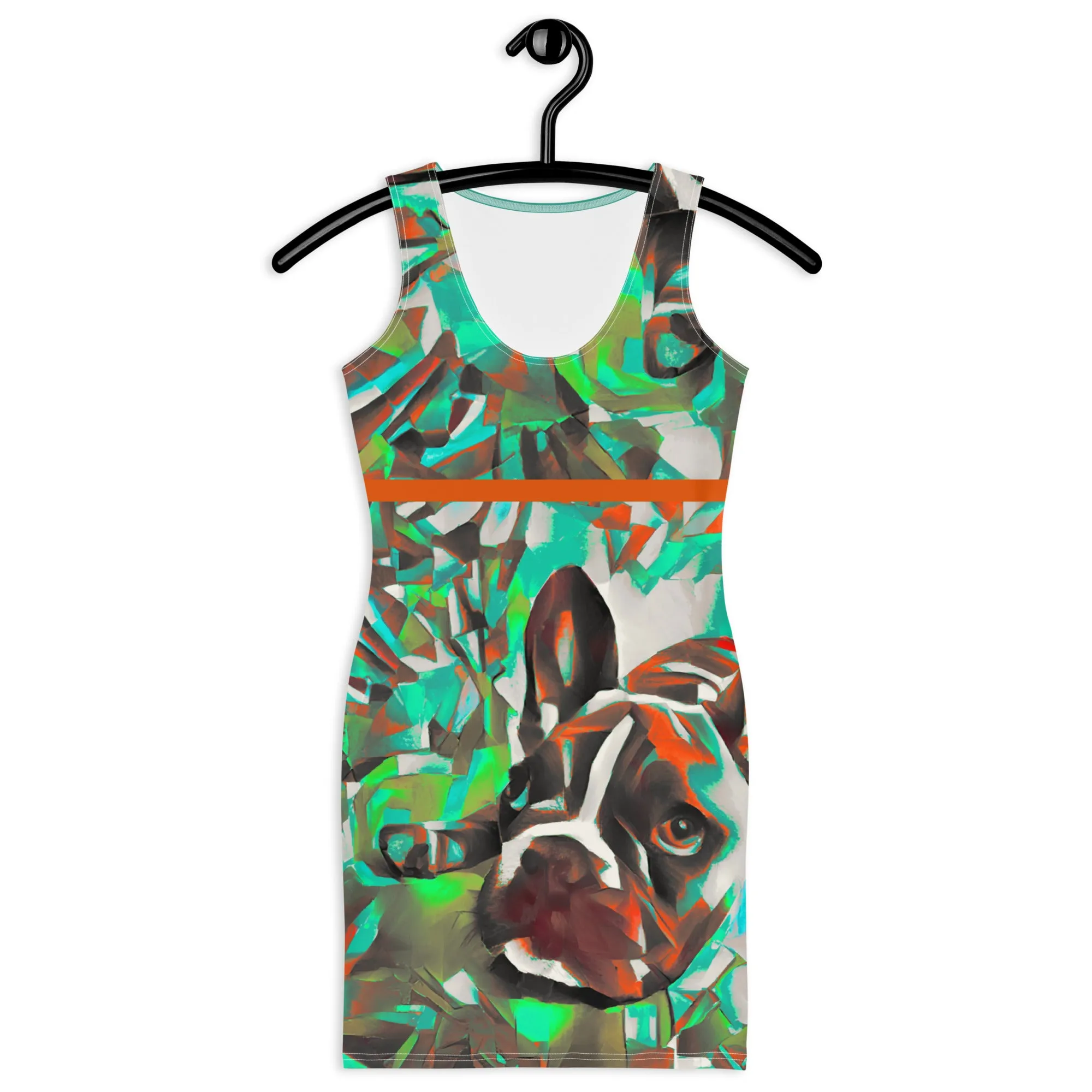 "Dog Lovers" Collection - French Bulldog Fitted Mini Dress