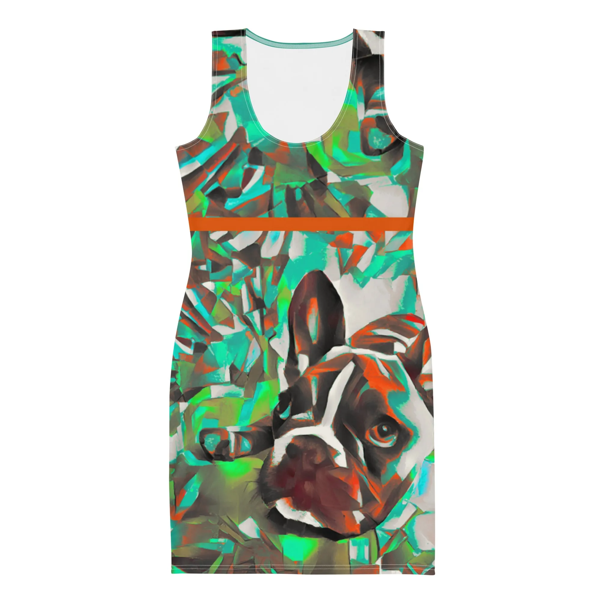 "Dog Lovers" Collection - French Bulldog Fitted Mini Dress