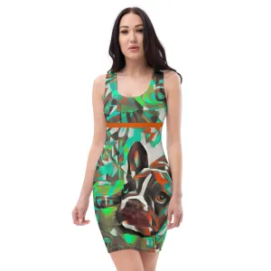 "Dog Lovers" Collection - French Bulldog Fitted Mini Dress