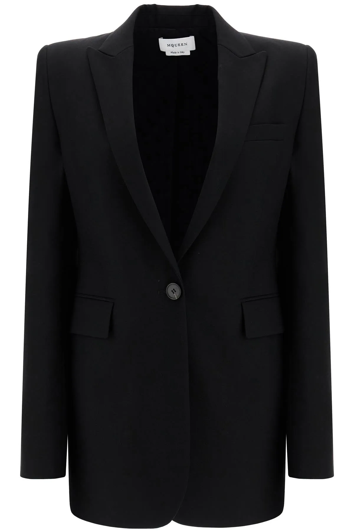 "gabardine jacket with chain 802299 QJADK BLACK