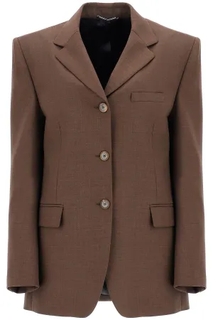 "oversized three-button bl 123724 BROWN