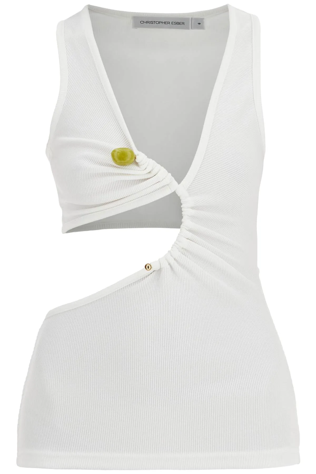 "stone arc tank top for 24041158 WHITE