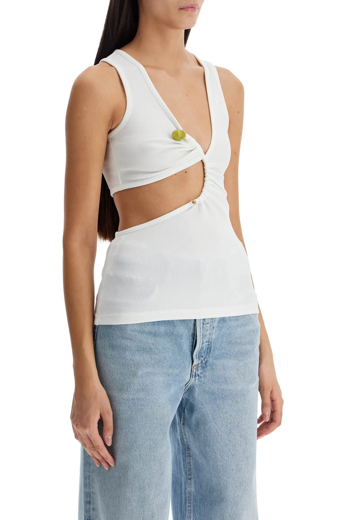 "stone arc tank top for 24041158 WHITE