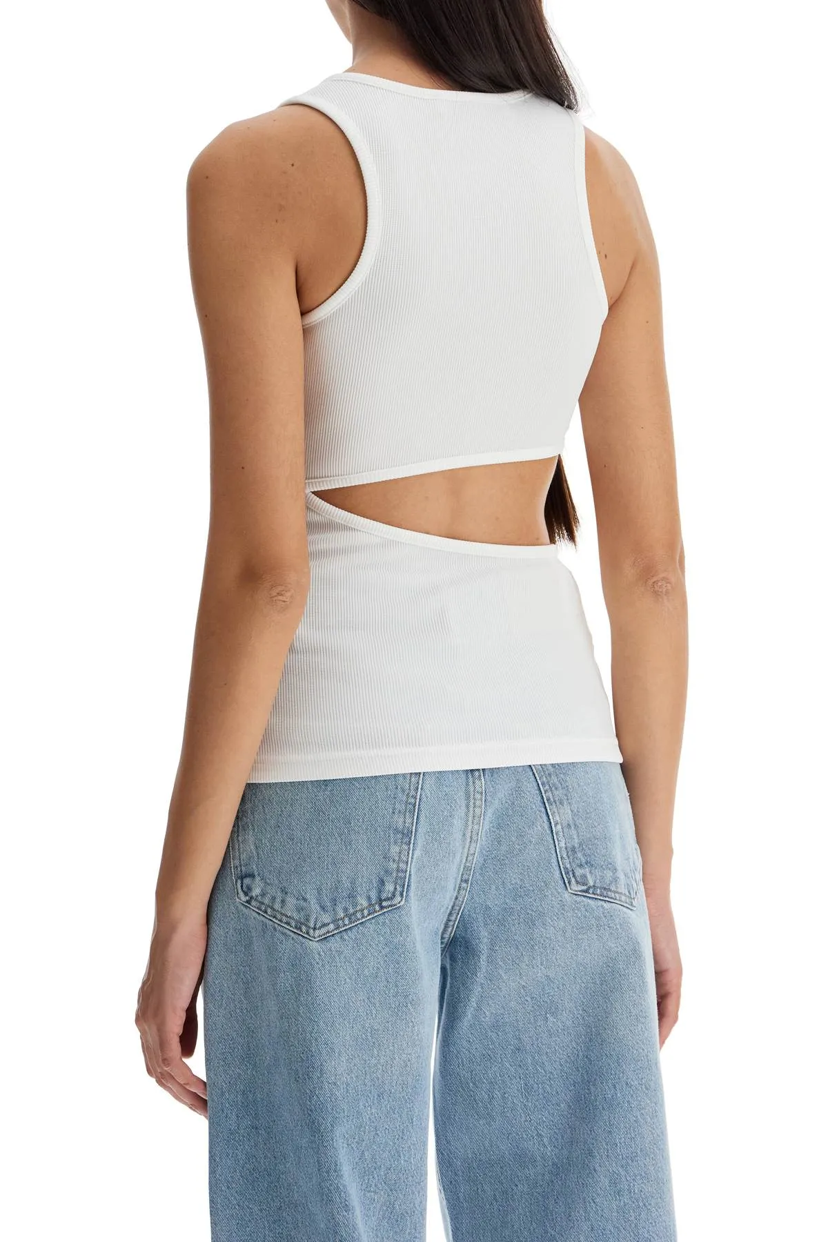 "stone arc tank top for 24041158 WHITE