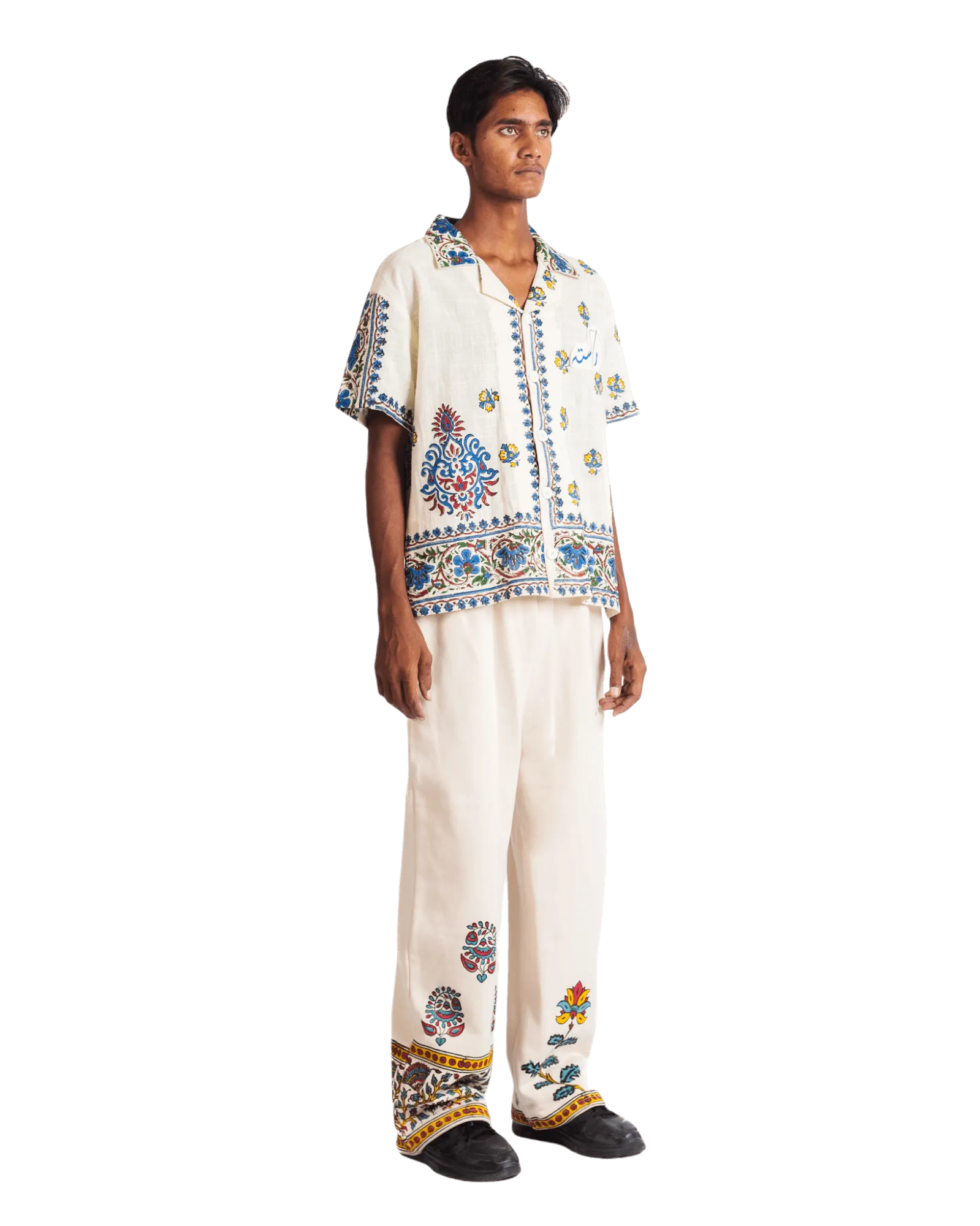 "SUMMER DREAM" BLOCK PRINT BUTTON DOWN