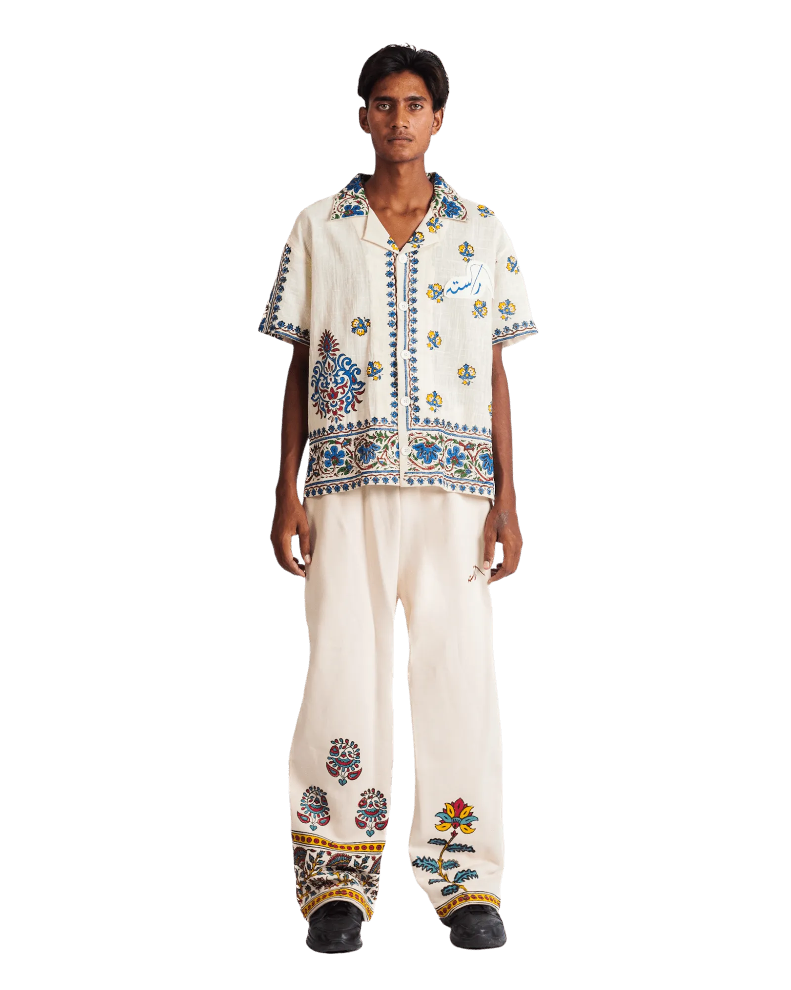 "SUMMER DREAM" BLOCK PRINT BUTTON DOWN