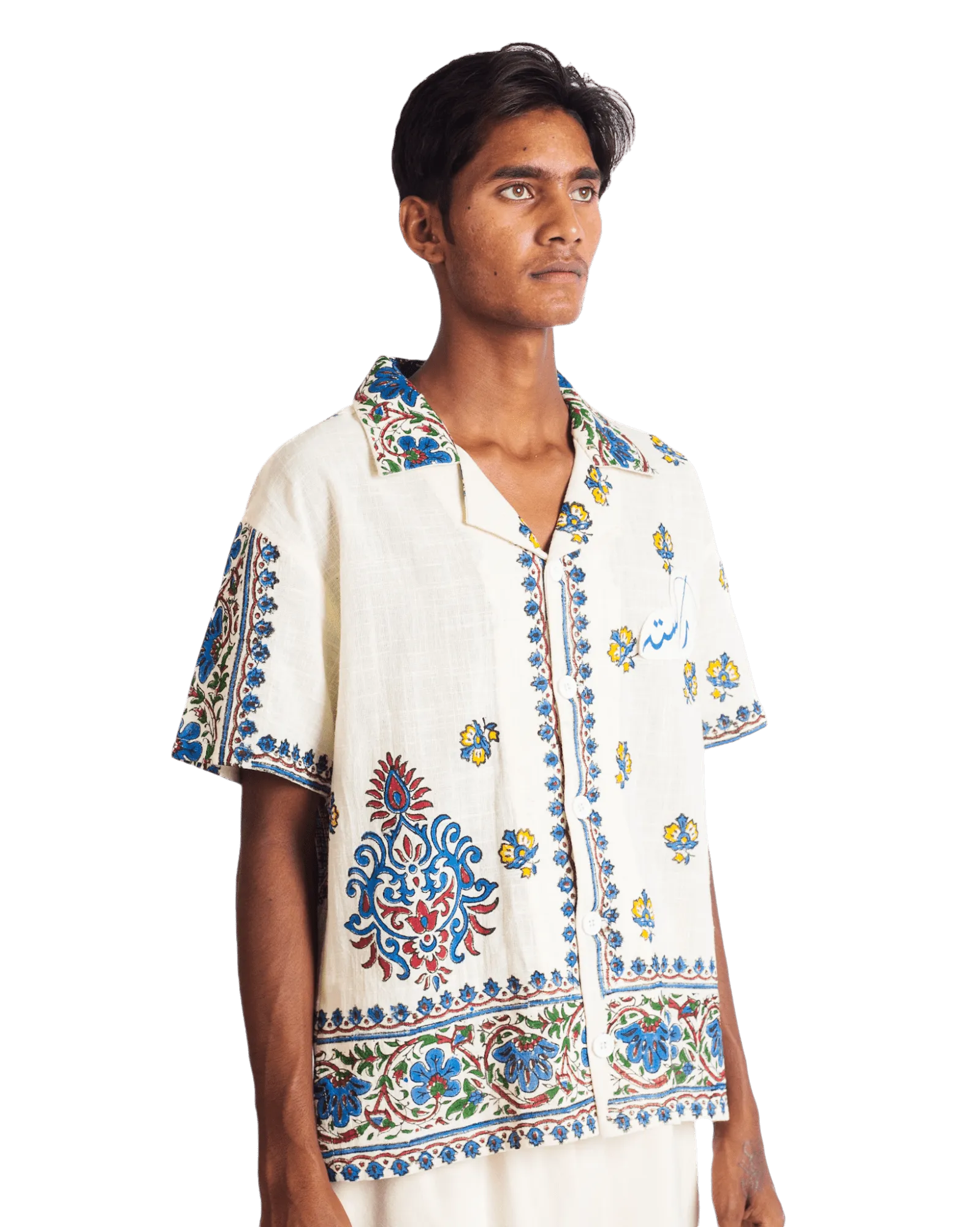 "SUMMER DREAM" BLOCK PRINT BUTTON DOWN